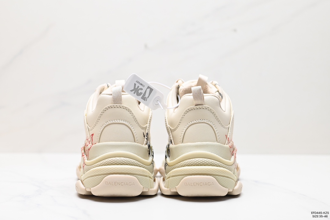 400 巴黎世家Balenciaga Triple S Clear Sole Sneaker”Purple/Black”时装球鞋 524039 W2FAY 9016