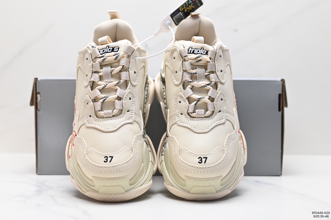 400 巴黎世家Balenciaga Triple S Clear Sole Sneaker”Purple/Black”时装球鞋 524039 W2FAY 9016