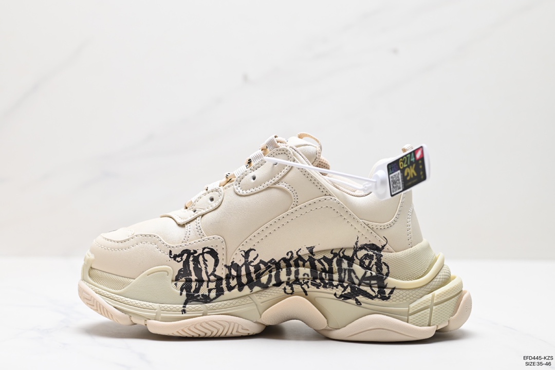 400 巴黎世家Balenciaga Triple S Clear Sole Sneaker”Purple/Black”时装球鞋 524039 W2FAY 9016