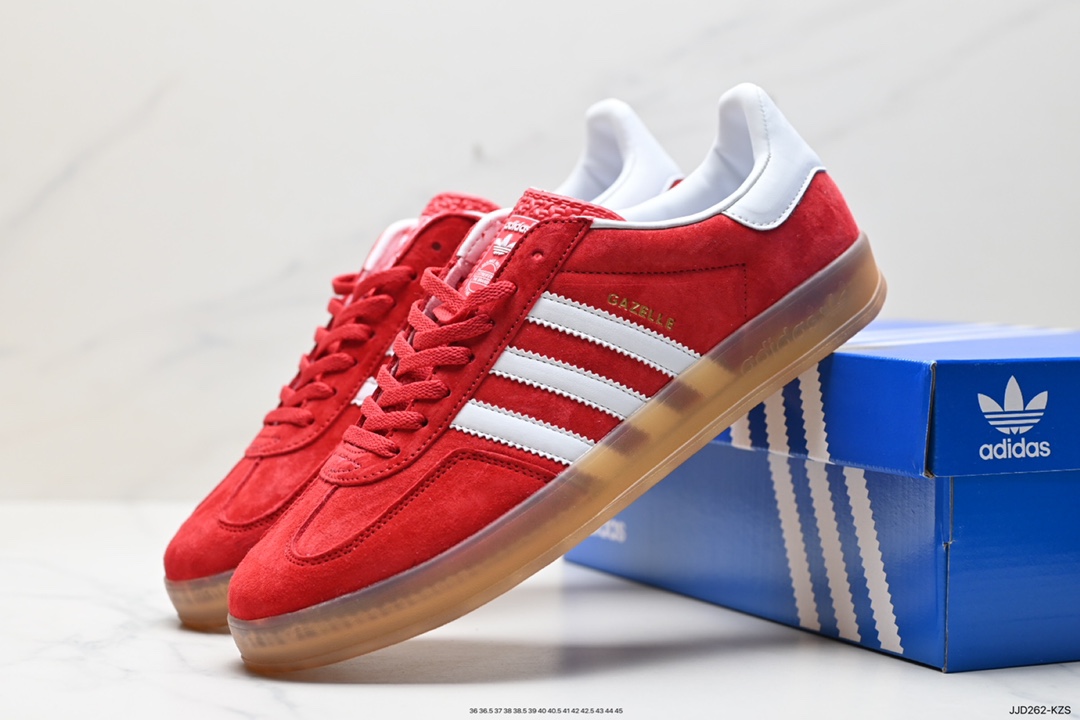 130 阿迪达斯Adidas Originals Gazelle Indoor 三叶草复古防滑耐磨低帮板鞋 HQ8717