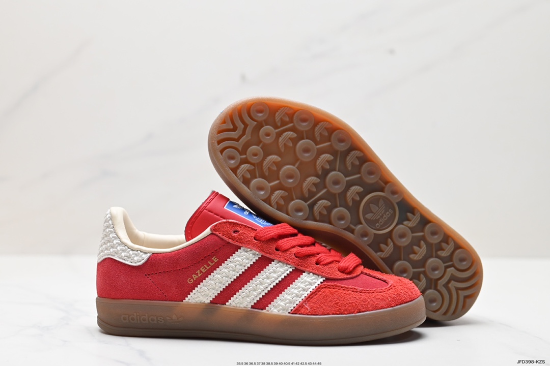 170 adidas Originals Gazelle INdoor 三叶草休闲防滑耐磨低帮板鞋 IF1808