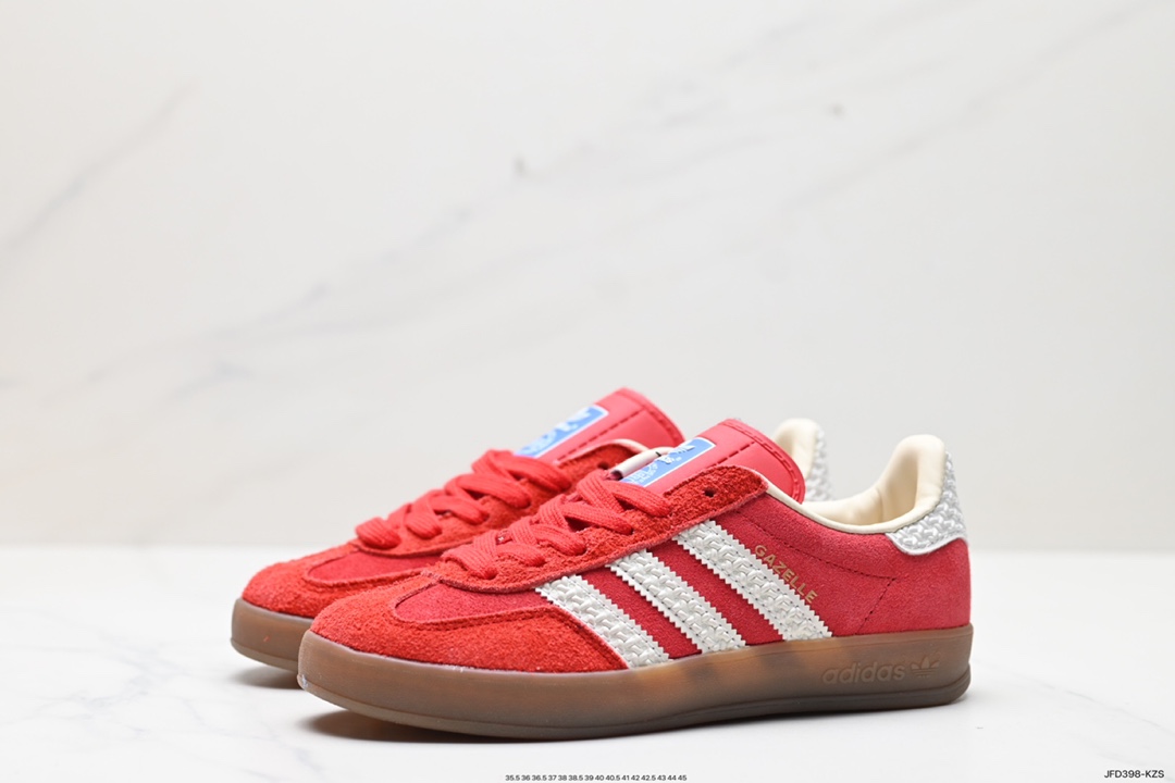 170 adidas Originals Gazelle INdoor 三叶草休闲防滑耐磨低帮板鞋 IF1808