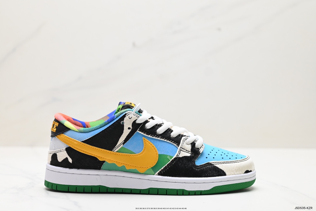 Ben & Jerry’s x Nik/e SB Dunk Low Pro QS 牛奶淇冰淋男女滑板鞋  CU3244-100