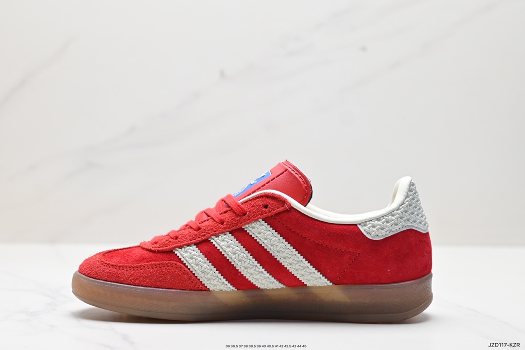 140 阿迪达斯Adidas Originals Gazelle Indoor 三叶草复古防滑耐磨低帮板鞋 IF1808