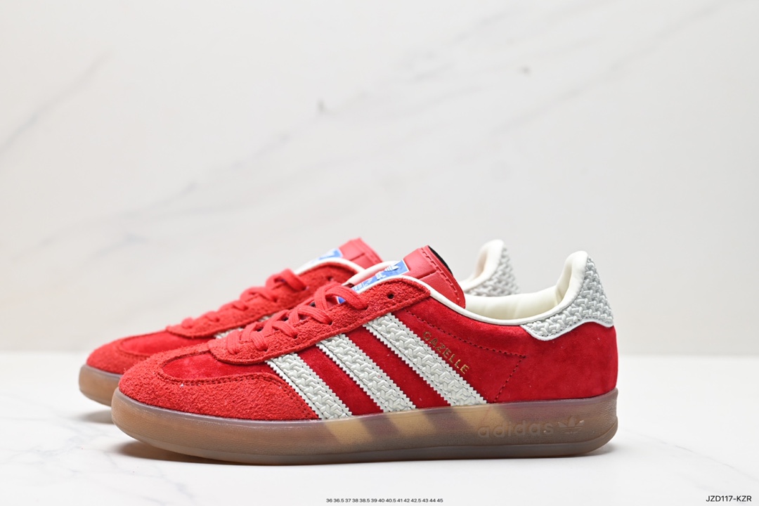 140 阿迪达斯Adidas Originals Gazelle Indoor 三叶草复古防滑耐磨低帮板鞋 IF1808