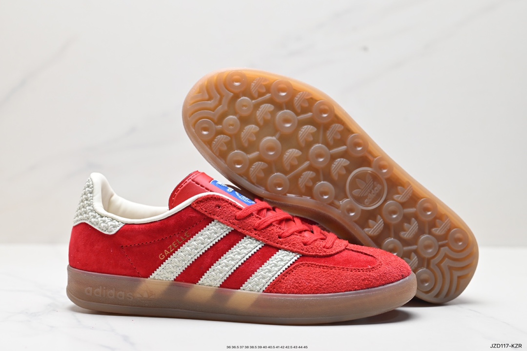 140 阿迪达斯Adidas Originals Gazelle Indoor 三叶草复古防滑耐磨低帮板鞋 IF1808