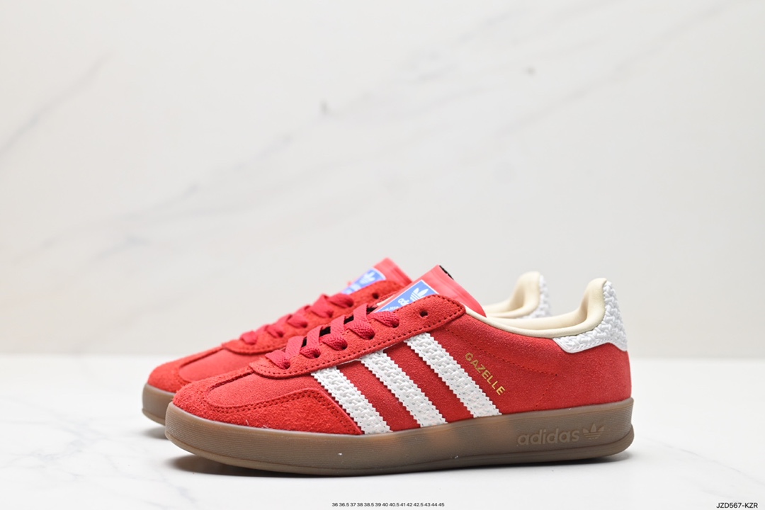 140 阿迪达斯Adidas Originals Gazelle Indoor 三叶草复古防滑耐磨低帮板鞋 IF1808