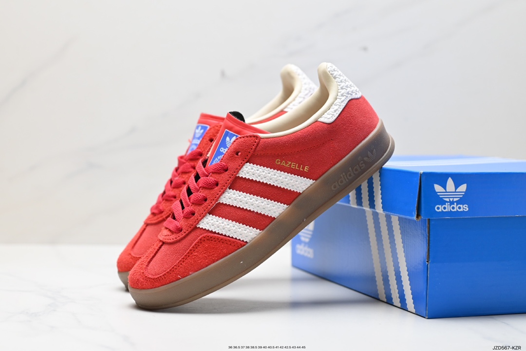 140 阿迪达斯Adidas Originals Gazelle Indoor 三叶草复古防滑耐磨低帮板鞋 IF1808