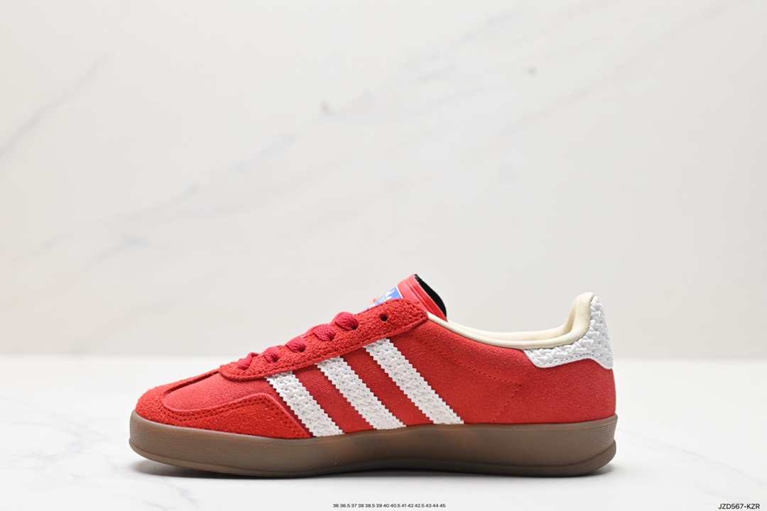 140 阿迪达斯Adidas Originals Gazelle Indoor 三叶草复古防滑耐磨低帮板鞋 IF1808