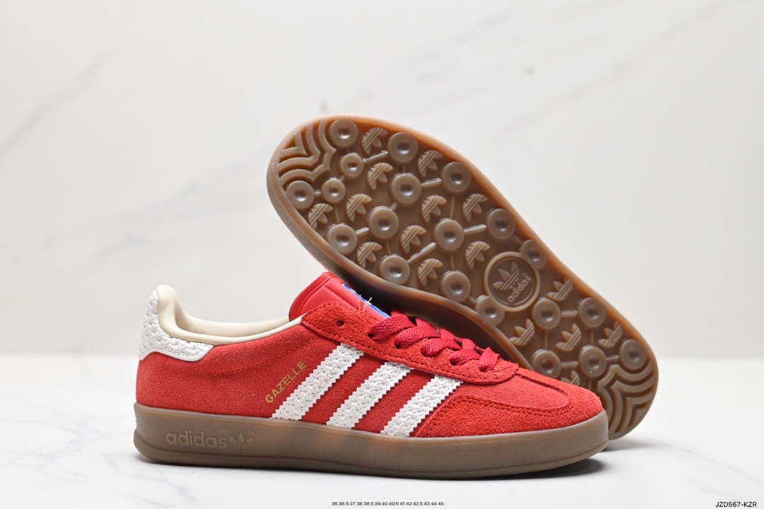 140 阿迪达斯Adidas Originals Gazelle Indoor 三叶草复古防滑耐磨低帮板鞋 IF1808