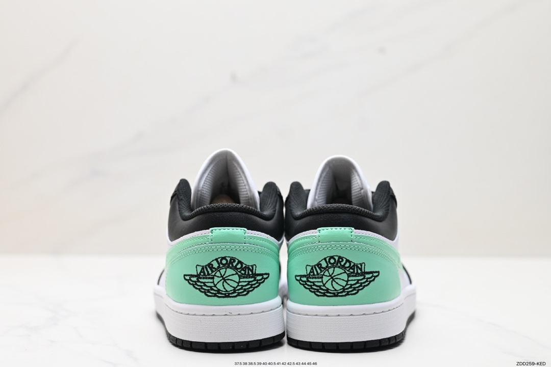 230 Nike Air Jordan 1 Low”Green Glow”AJ1乔丹一代低帮篮球鞋“黑白薄荷绿”553558-131