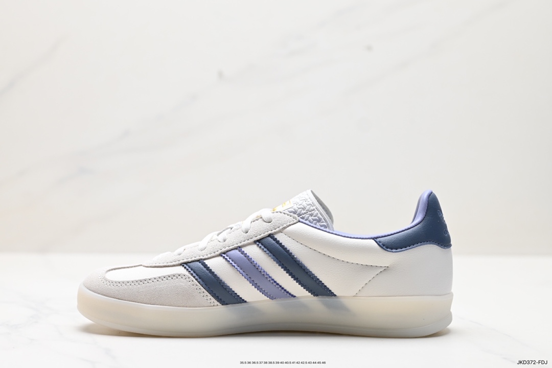 160 adidas Originals Gazelle INdoor 三叶草休闲防滑耐磨低帮板鞋 IG1643