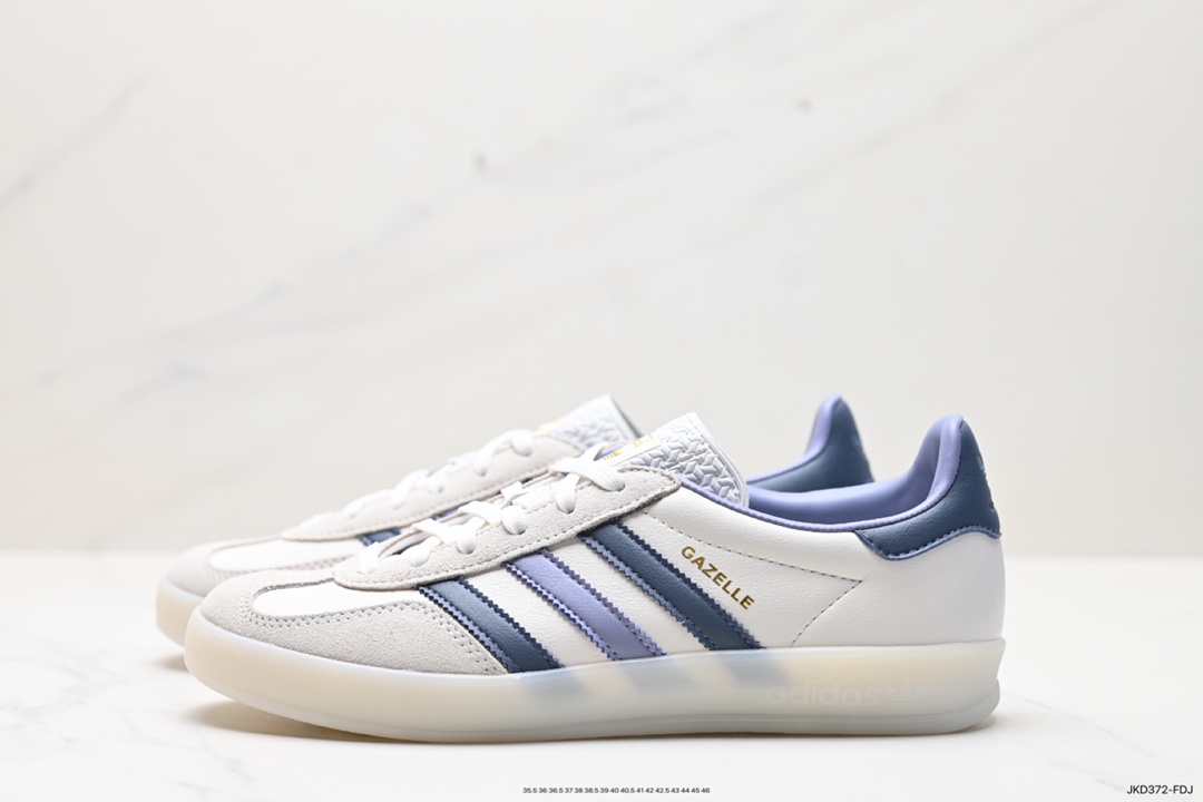 160 adidas Originals Gazelle INdoor 三叶草休闲防滑耐磨低帮板鞋 IG1643