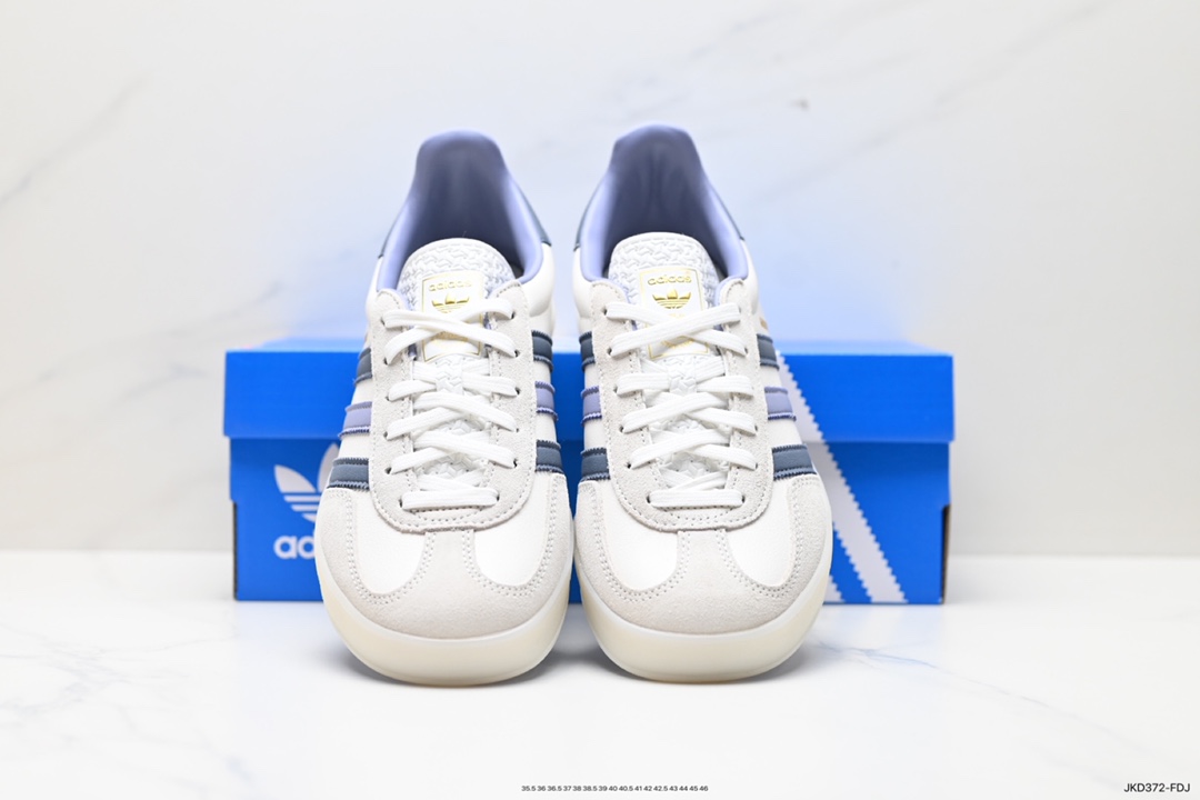 160 adidas Originals Gazelle INdoor 三叶草休闲防滑耐磨低帮板鞋 IG1643