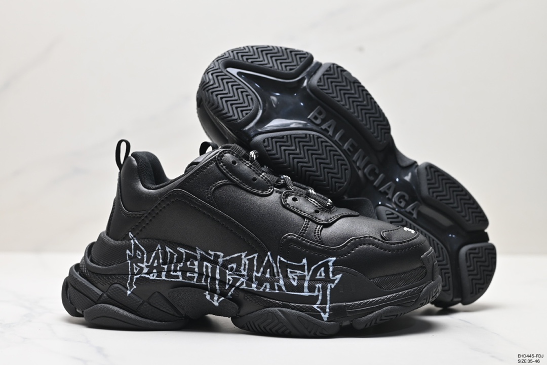 420 巴黎世家Balenciaga Triple S Clear Sole Sneaker”Purple/Black“时装球鞋 ECBL301260D