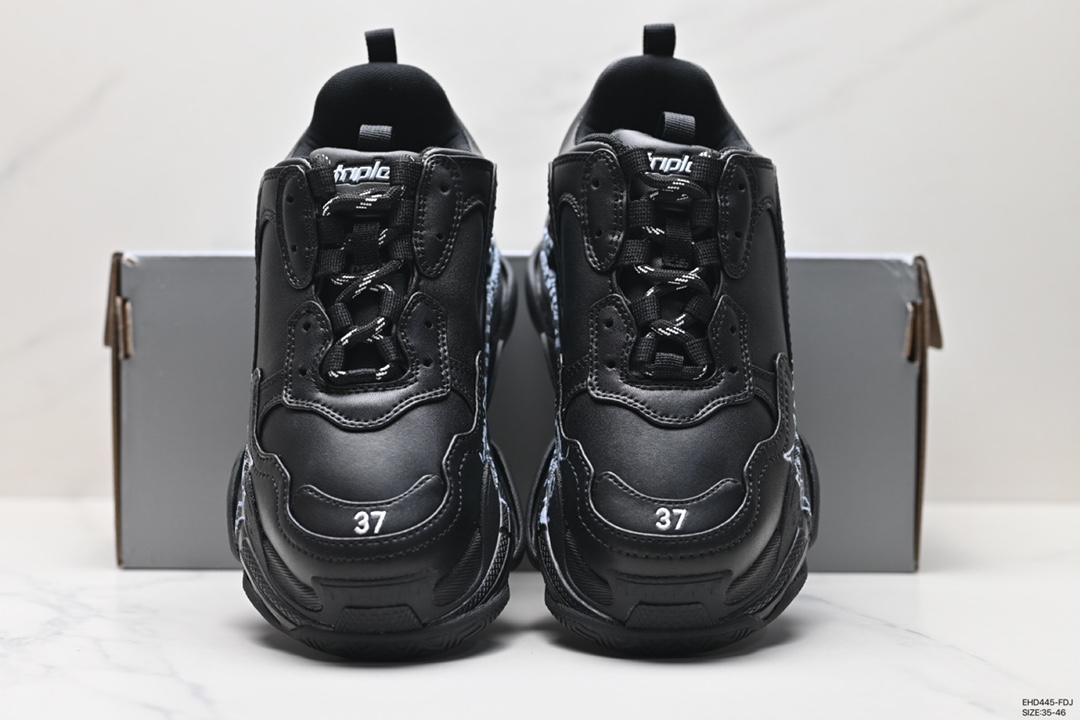 420 巴黎世家Balenciaga Triple S Clear Sole Sneaker”Purple/Black“时装球鞋 ECBL301260D