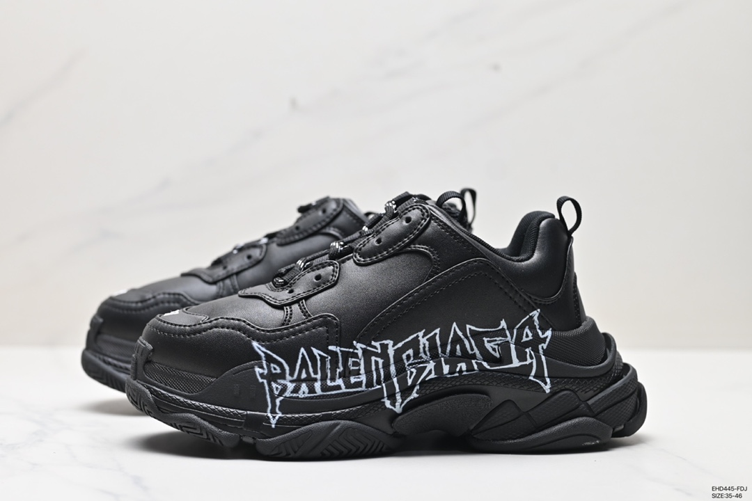 420 巴黎世家Balenciaga Triple S Clear Sole Sneaker”Purple/Black“时装球鞋 ECBL301260D