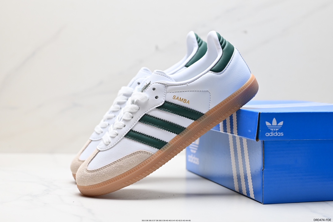 110 阿迪达斯 Sporty & Rich x Adidas Originals Samba OG 桑巴舞板鞋 HQ6075