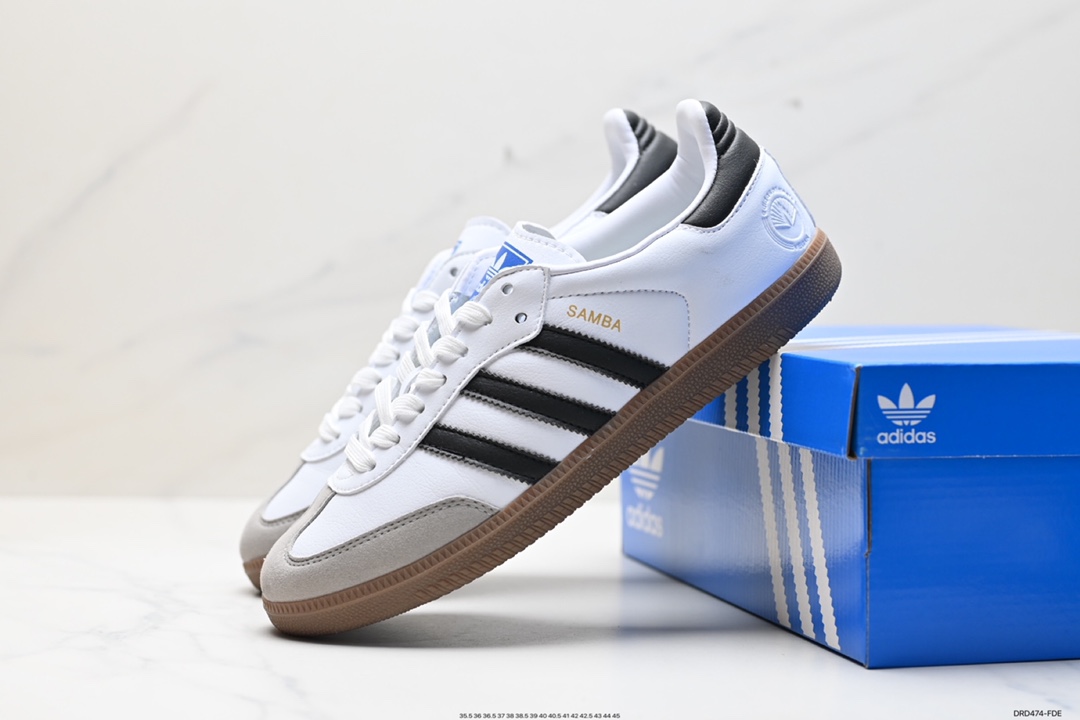 110 阿迪达斯 Sporty & Rich x Adidas Originals Samba OG 桑巴舞板鞋 HQ6075