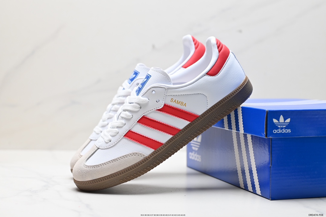 110 阿迪达斯 Sporty & Rich x Adidas Originals Samba OG 桑巴舞板鞋 HQ6075