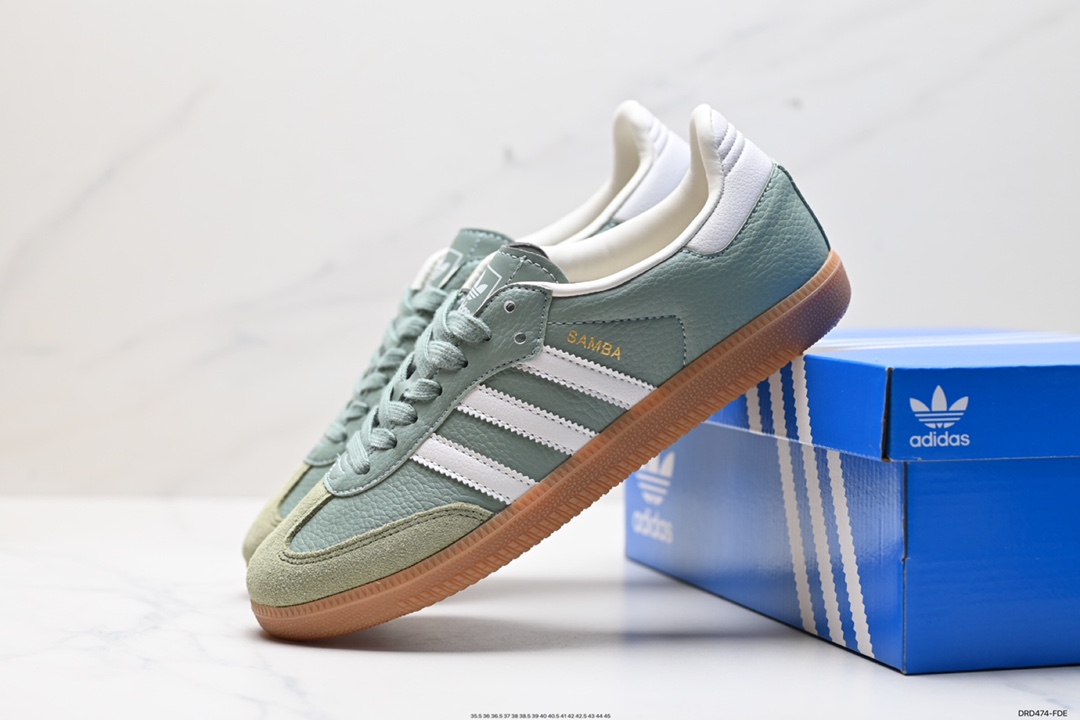 110 阿迪达斯 Sporty & Rich x Adidas Originals Samba OG 桑巴舞板鞋 HQ6075