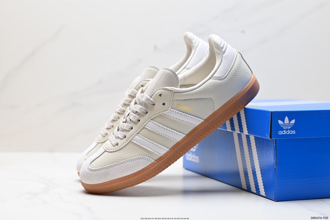 110 阿迪达斯 Sporty & Rich x Adidas Originals Samba OG 桑巴舞板鞋 HQ6075