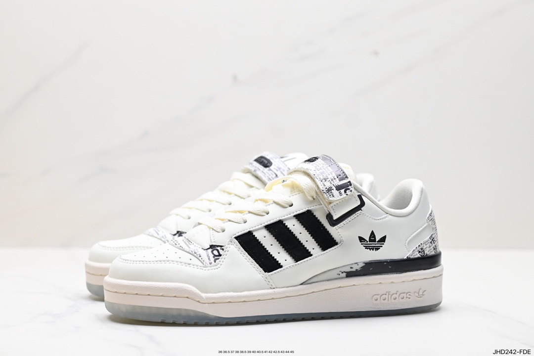 190 Adidas Forum EXHIBIT Low 三叶草低邦 经典魔术贴复古板鞋  IG2998