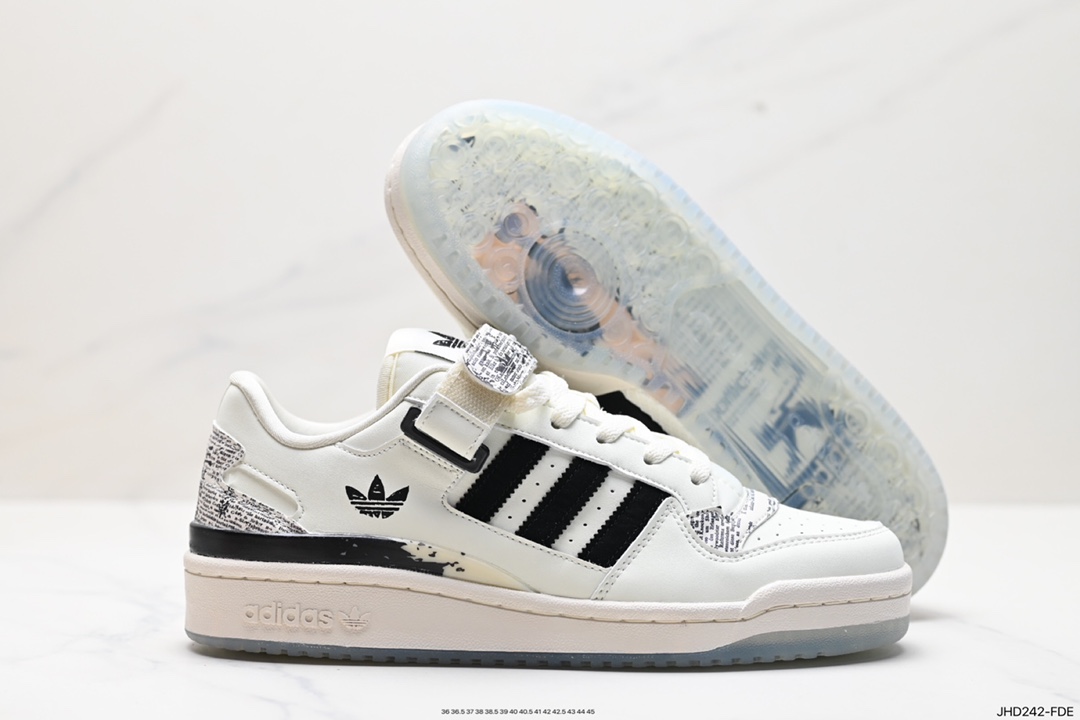 190 Adidas Forum EXHIBIT Low 三叶草低邦 经典魔术贴复古板鞋  IG2998