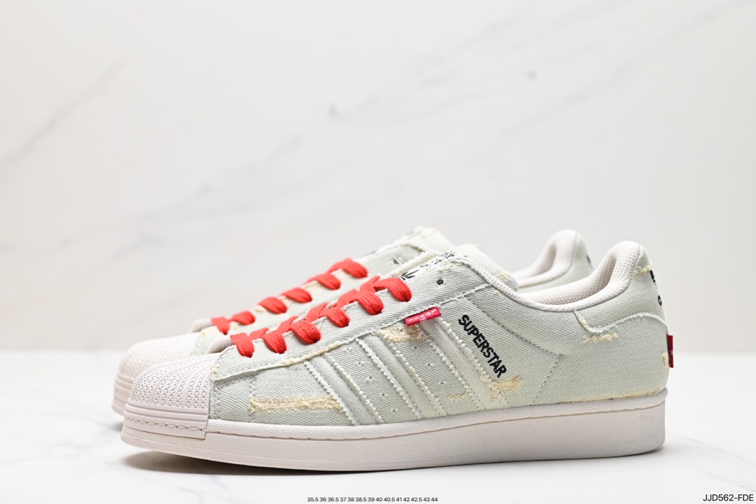 130 阿迪达斯Adidas三叶草 Originals Superstar贝壳头经典百搭休闲运动板鞋 GE4988