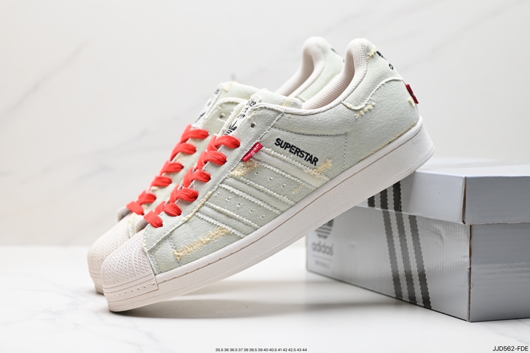 130 阿迪达斯Adidas三叶草 Originals Superstar贝壳头经典百搭休闲运动板鞋 GE4988