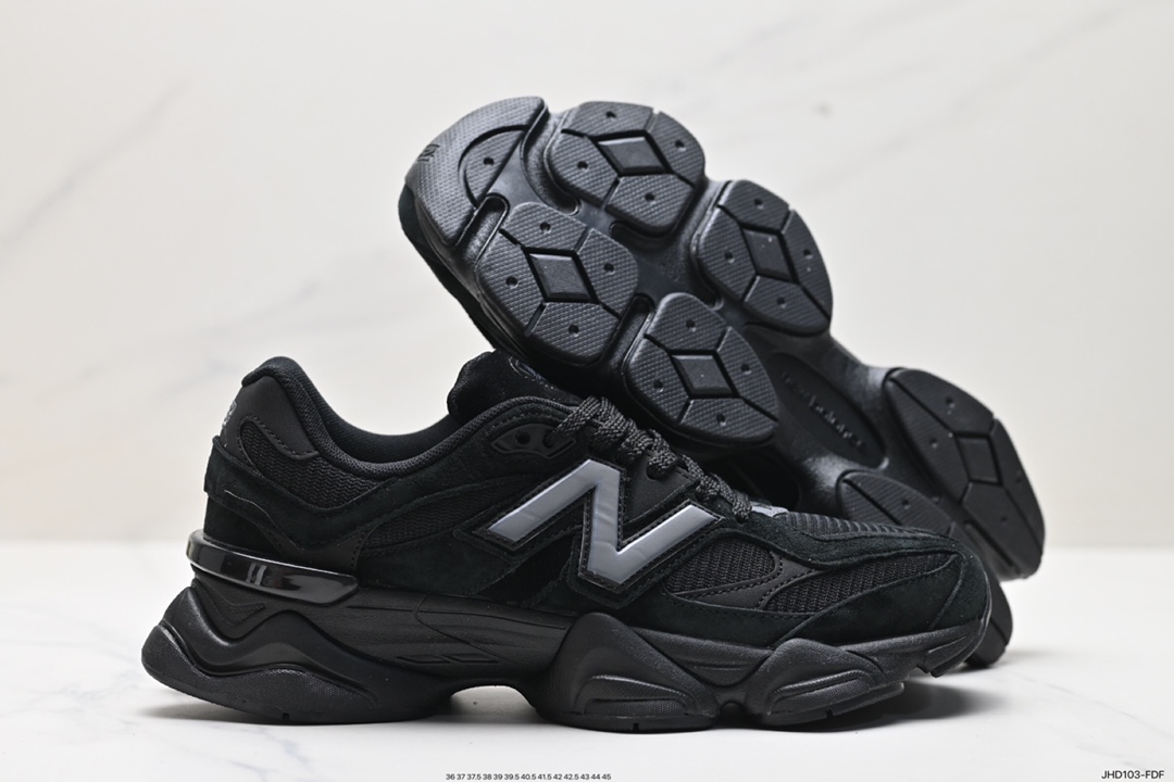 190 New Balance 9060”Triple Black”系列复古百搭老爹风跑步鞋“武士黑灰反光”U315060BPM