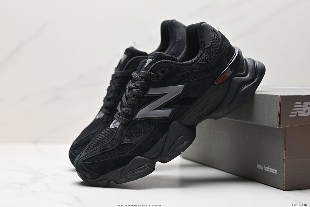 190 New Balance 9060”Triple Black”系列复古百搭老爹风跑步鞋“武士黑灰反光”U315060BPM