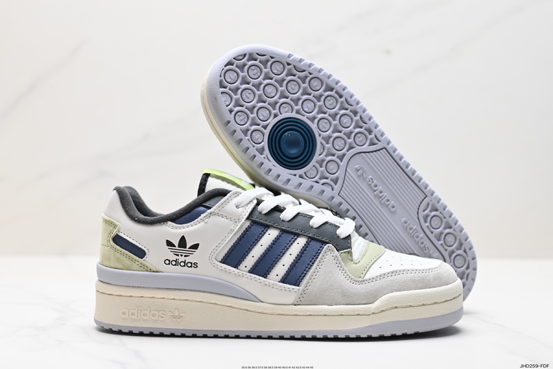 190 Adidas Forum EXHIBIT Low 三叶草低邦 经典魔术贴复古板鞋 ID6263