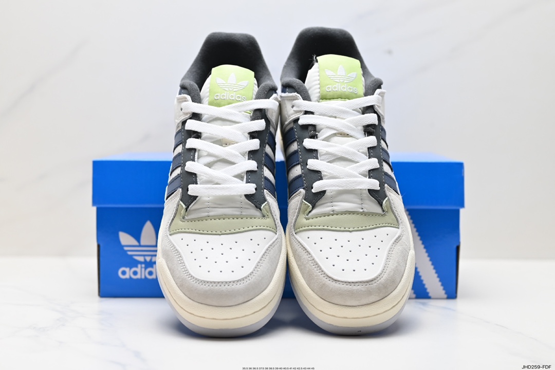 190 Adidas Forum EXHIBIT Low 三叶草低邦 经典魔术贴复古板鞋 ID6263