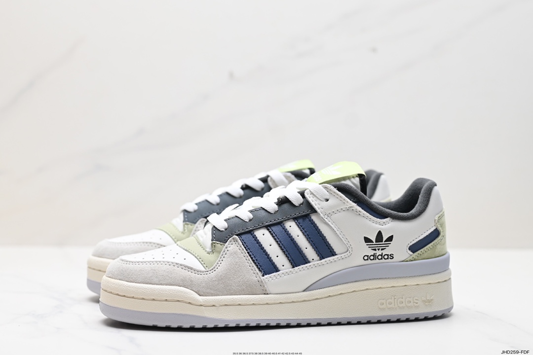 190 Adidas Forum EXHIBIT Low 三叶草低邦 经典魔术贴复古板鞋 ID6263