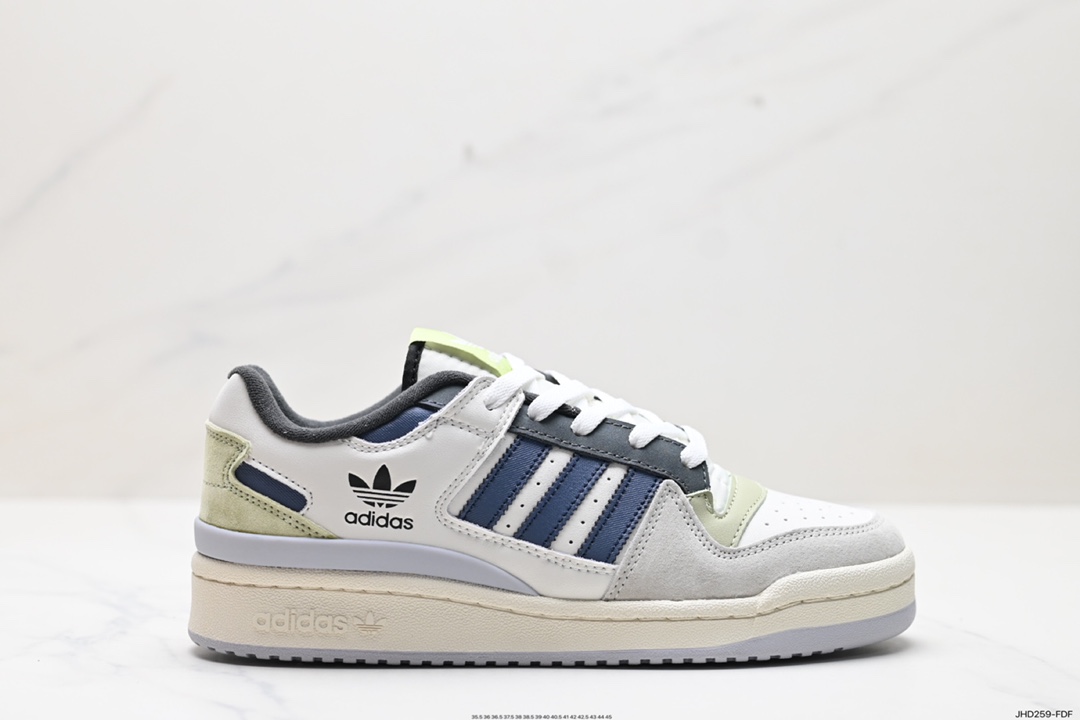 190 Adidas Forum EXHIBIT Low 三叶草低邦 经典魔术贴复古板鞋 ID6263