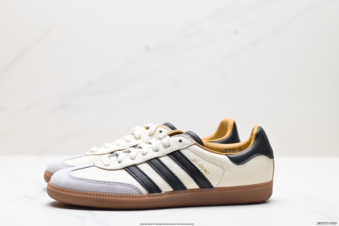 270 JJJJound x AD Originals Samba Classic”Studded Pack Black”桑巴舞板鞋 联名奶白灰黑 ID8708