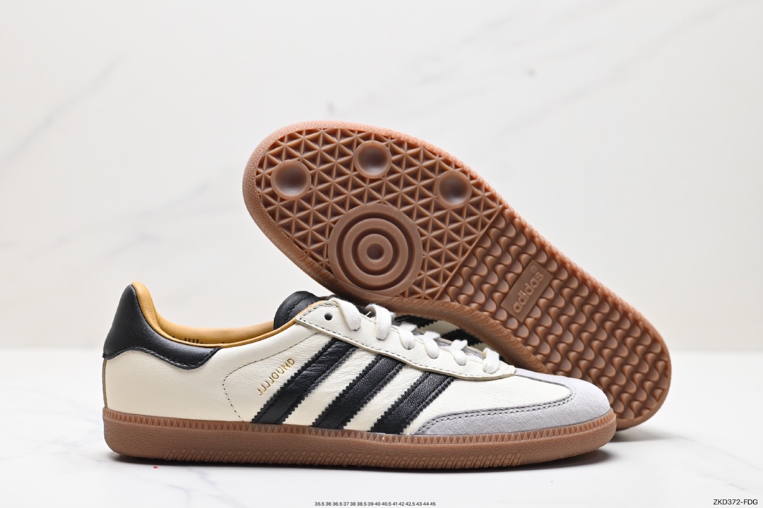 270 JJJJound x AD Originals Samba Classic”Studded Pack Black”桑巴舞板鞋 联名奶白灰黑 ID8708