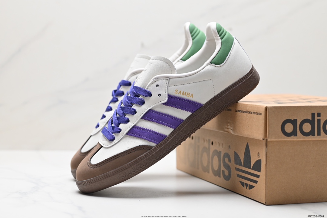 170 阿迪达斯Adidas originals Gazelle Indoor ”棕紫绿“ ID8349