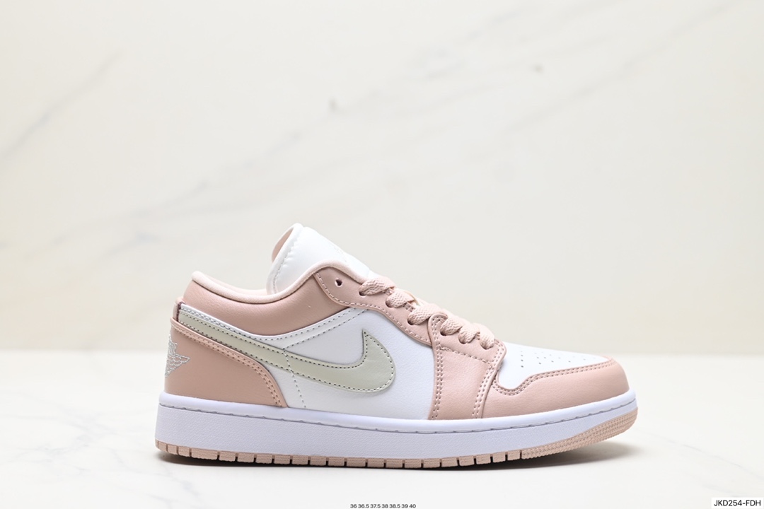 Economico
 Air Jordan 1 Scarpe Air Jordan Rosa Bianco Giallo Vintage Top bassi