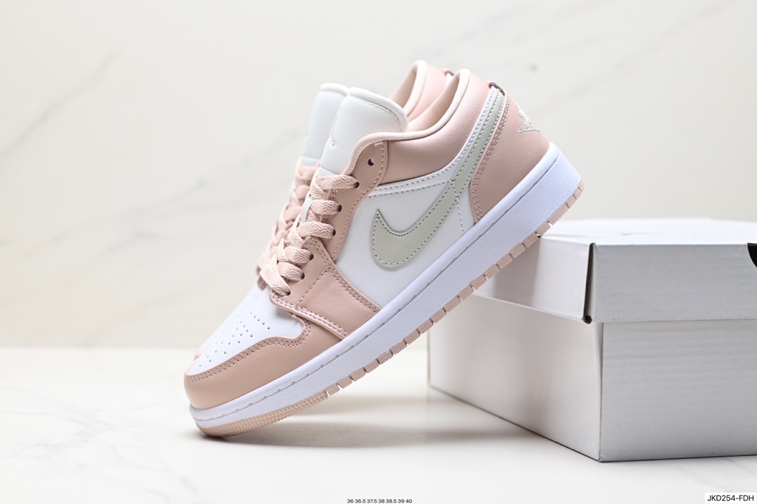 耐克Nike Air Jordan 1 Retro Low GS”White Pink Yellow Volt“AJ1乔丹一代低帮篮球鞋 DC0774-040