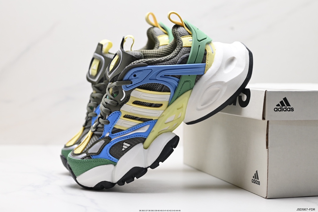 Adidas XLG RUNNER DELUXE 系列低帮老爹风增高复古中性休闲运动慢跑鞋 IH0616