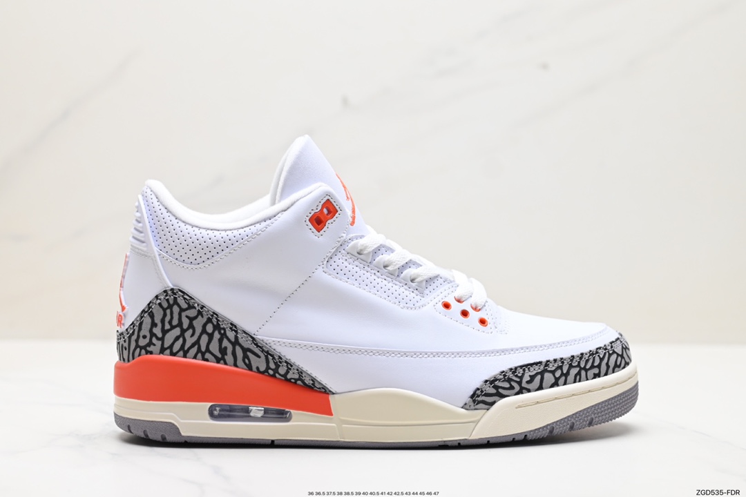 High Quality Online
 Air Jordan 3 Shoes Sneakers Air Jordan Grey Red White Embroidery