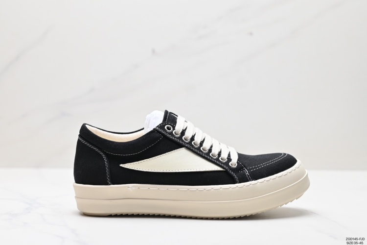 Rick Owens Drkshdw נעליים עדכניים אופנתיים בצבע שחור-לבן 1 Rick Owens Drkshdw נעליים עדכניים אופנתיים בצבע שחור-לבן