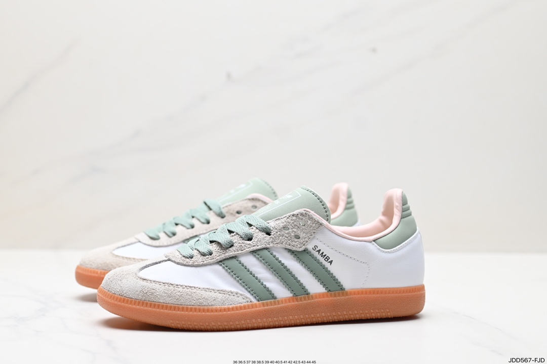 阿迪达斯三叶草Adidas Originals Samba Vegan OG”SPD”桑巴舞板鞋 ID0492