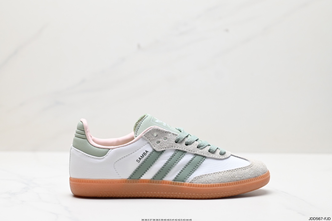 阿迪达斯三叶草Adidas Originals Samba Vegan OG”SPD”桑巴舞板鞋 ID0492