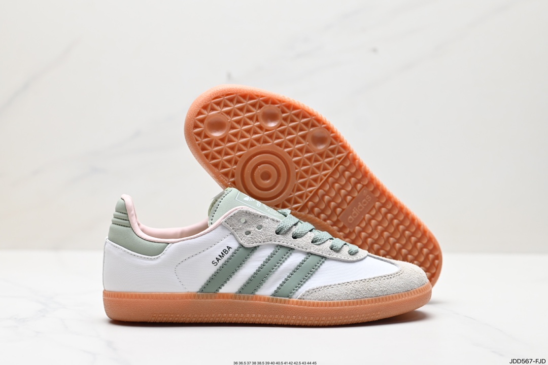 阿迪达斯三叶草Adidas Originals Samba Vegan OG”SPD”桑巴舞板鞋 ID0492