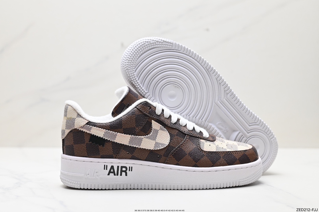 260 Nike Air Force 1 Low 07 x Louis Vuitton 黄棕 BA8806-224