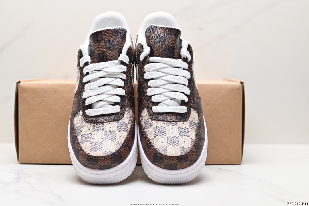 260 Nike Air Force 1 Low 07 x Louis Vuitton 黄棕 BA8806-224