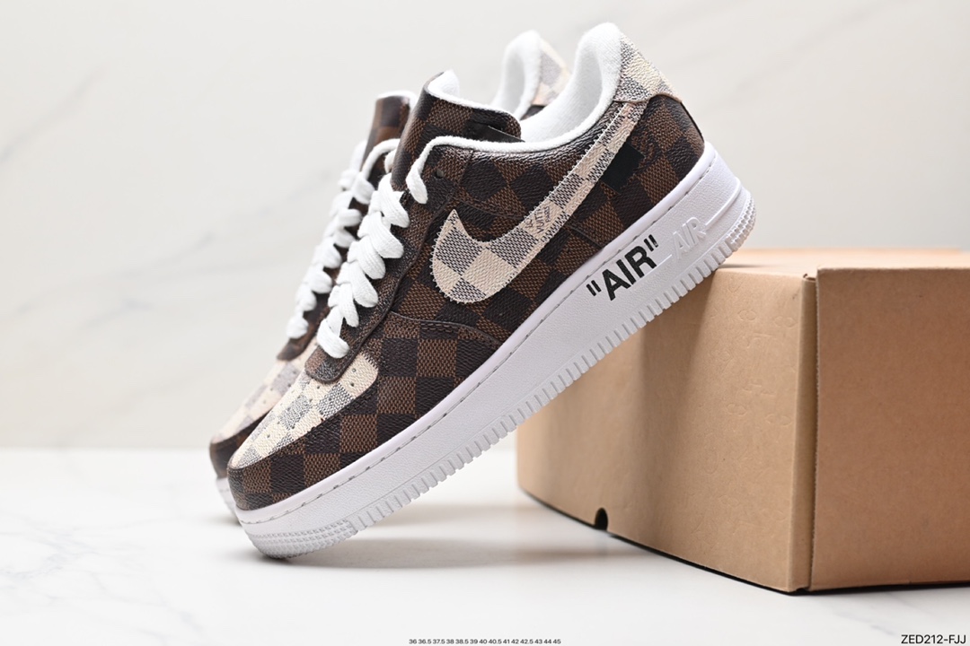 260 Nike Air Force 1 Low 07 x Louis Vuitton 黄棕 BA8806-224